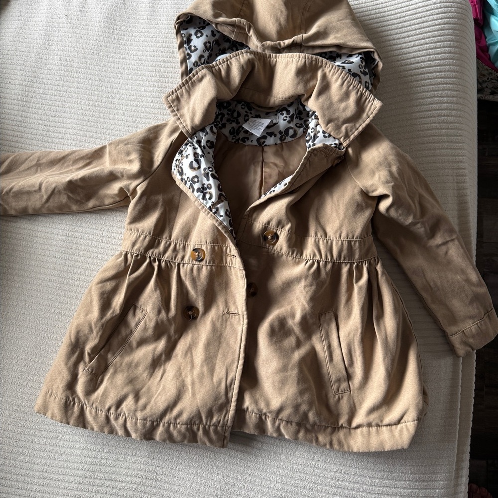 Source Unknown Tan Kids Raincoat with Patterned Lining